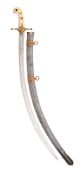 AN 1822 PATTERN MAMELUKE-HILTED OFFICER’S SABRE OF THE 2ND BENGAL LANCERS, 19TH CENTURY