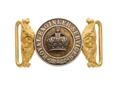 AN OFFICER'S WAISTBELT CLASP OF THE ROYAL ENGINEER SERVICES