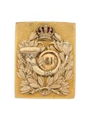 AN OFFICER'S SHOULDER BELT PLATE OF THE 51ST KING'S LIGHT INFANTRY