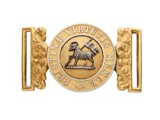 A WAISTBELT CLASP OF THE QUEEN'S REGIMENT