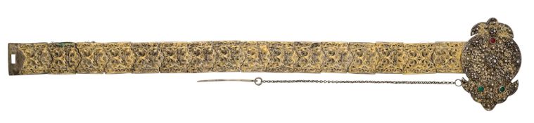 A GREEK SILVER-GILT DRESS OR WEDDING BELT, 19TH CENTURY