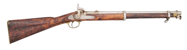A .577 PERCUSSION 1856 PATTERN 2ND TYPE CAVALRY CARBINE, DATED 1858