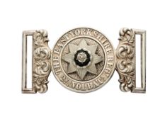 AN OFFICER'S WAISTBELT CLASP OF THE EAST YORKSHIRE REGIMENT (2ND VOLUNTEER BATTALION)
