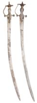 TWO INDIAN TULWARS, 18TH CENTURY