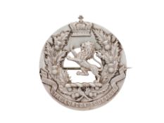 A VICTORIAN OFFICER'S PLAID BROOCH OF THE LONDON SCOTTISH RIFLES, HM KIRKWOOD, EDINBURGH 1886