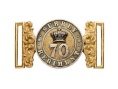 A WAISTBELT CLASP OF THE 70TH SURREY REGIMENT