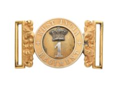 AN OFFICER'S WAISTBELT CLASP OF THE 1ST WEST INDIA REGIMENT