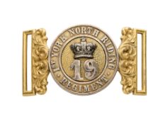 AN OFFICER'S WAISTBELT CLASP OF THE 1ST YORK NORTH RIDING REGIMENT