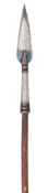 AN INDIAN LANCE HEAD, 19TH CENTURY