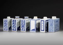 A SET OF SIX CHINESE TEA CADDIES, 19TH CENTURY