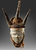 A PENDE MASK WITH HORNS ( MBUYA )