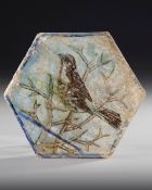 A PERSIAN TILE, QAJAR PERIOD, 19TH CENTURY