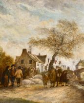 Early 19th Century Dutch School. Farmer's Market, Oil on canvas, 23.25" x 19.25" (59.1 x 49cm)