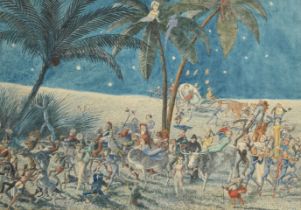 Richard Doyle (1824-1883) British. 'A Moonlight Procession', Watercolour and ink, 10" x 14.4" (25.