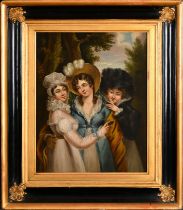 Manner of Rev. Mathew William Peters (1742-1814) British. A Pair of Family Portraits, Oil on canvas,