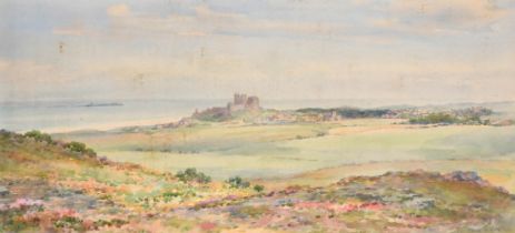 Frank Watson Wood (1862-1953) British. Northumberland Castle, Watercolour, Signed and dated 1935,