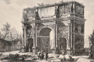 After Giovanni Battista Piranesi (1720-1778) Italian. "Veduta dell'arco di Constantino",