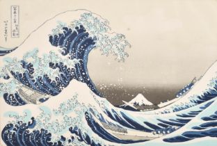 After Katsushika Hokusai (1760-1849) Japanese. "The Great Wave off Kanagawa", Print, With edition