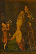 After Matthias Darly (c1721-1780) British. "Ridiculous Taste, or, The Ladies Absurdity", Print on