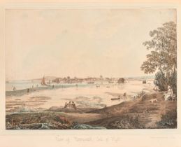 S Barth (18th Century) British. "View of Yarmouth, Isle of Wight", Engraved by J King in 1813,