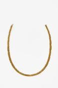 Goldcollier mit Farbsteinen