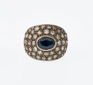 Saphir-Diamantring