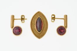 Granat-Schmuckset