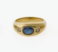 Saphir-Diamant-Ring