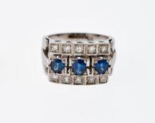 Saphir-Brillant-Ring