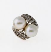 Ring mit zwei Perlen