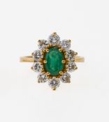 Smaragd-Brillant-Ring