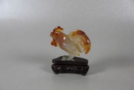 Jadefigur Hahn