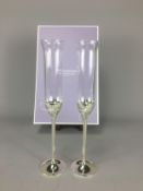 Vera Wang Wedgewood a Boxed Pair of Love Knots Toasting Flutes. 