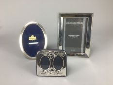 Hallmarked and Sterling Silver Easel Picture Frames Largest 13cm x 9cm. 