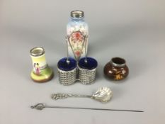 Charles Horner Silver topped Hat Pin of Traditional Nouveau Design, a Silver Stamped 925 Rose and Cl