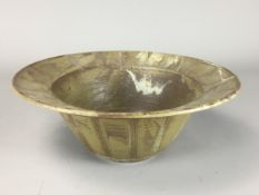 Well Crafted Studio Pottery Bowl Incised Mark to base LM or LH. Dia26cm H 9.5cm 