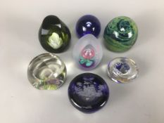 Paperweights Mid Century and Later examples to include Caithness. 