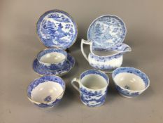 Miles Mason Early 19th Century Collection of Willow Pattern Ceramics. 