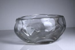 James Hogan for Whitefriars glass lobed vase. Circa 1940. 30 x 15cm 