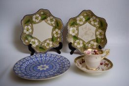 Two early 19th century Josiah Wedgwood pearlware fruit dishes. Circa 1815. Together with a Regency p