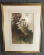 A.L Meyer 19th Century Water Colour Signed Lower R/H Side "Framlington Castle". H 55cm x W 44cm