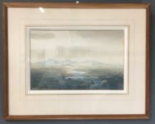 Roy Beddington British 1910-95 - Watercolour Signed Lower R/H River Landscape Scene with Cow. H 46cm
