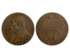 Otto Samson Bronze medallion. By Sven Kulle. Diameter - 55mm 
