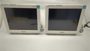 Set of 2 Pre-owned Philips IntelliVue MP60 Neonatal Patient Monitor – SW D.0058 (2006) – Powers Up