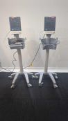 2× Mindray VS-900 Vital Signs Monitor with BP Hose on Stand – Powers Up