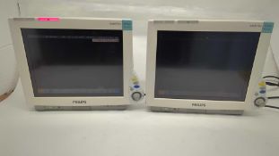 Set of 2 Pre-owned Philips IntelliVue MP60 Neonatal Patient Monitor – SW D.0058 (2006) – Powers Up