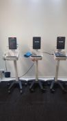 3× Mindray VS-900 Vital Signs Monitor with BP Hose on Stand – Powers Up