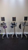 3× Mindray VS-900 Vital Signs Monitor with BP Hose on Stand – Powers Up