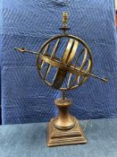 Brass Armillary Sphere Celestial Globe Lamp 77cm (RC32432)