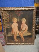 Harrington Mann (British, 1864-1937) Portrait Brother And Sister Signed And Dated 'HARRINGTON MANN/